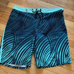 Blue and teal Hurley board shorts size 32